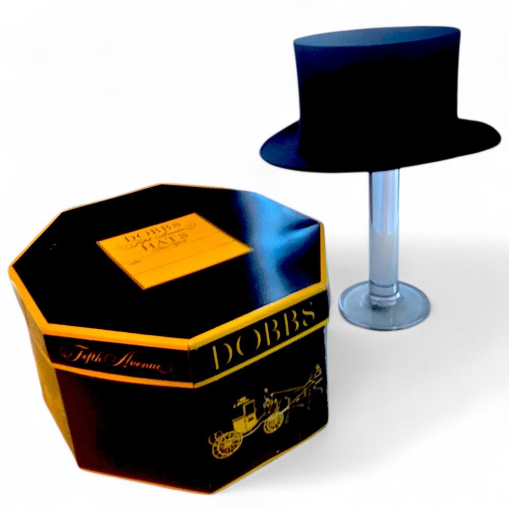 French Made Collapsible Opera Hat Alexandre Lapresle Paris May Company Dobbs Box